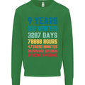 9th Birthday 9 Year Old Kids Sweatshirt Jumper Irish Green