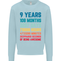 9th Birthday 9 Year Old Kids Sweatshirt Jumper Light Blue