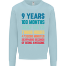 9th Birthday 9 Year Old Kids Sweatshirt Jumper Light Blue