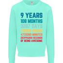 9th Birthday 9 Year Old Kids Sweatshirt Jumper Peppermint