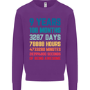 9th Birthday 9 Year Old Kids Sweatshirt Jumper Purple