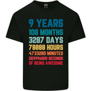 9th Birthday 9 Year Old Kids T-Shirt Childrens Black