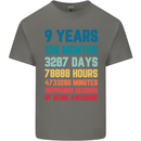 9th Birthday 9 Year Old Kids T-Shirt Childrens Charcoal