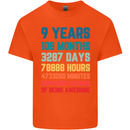 9th Birthday 9 Year Old Kids T-Shirt Childrens Orange