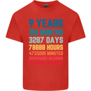 9th Birthday 9 Year Old Kids T-Shirt Childrens Red