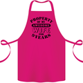 9th Wedding Anniversary 9 Year Funny Wife Cotton Apron 100% Organic Pink