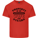 9th Wedding Anniversary 9 Year Funny Wife Mens Cotton T-Shirt Tee Top Red