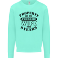 9th Wedding Anniversary 9 Year Funny Wife Mens Sweatshirt Jumper Peppermint