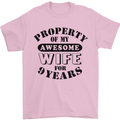 9th Wedding Anniversary 9 Year Funny Wife Mens T-Shirt 100% Cotton Light Pink