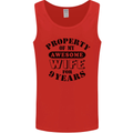 9th Wedding Anniversary 9 Year Funny Wife Mens Vest Tank Top Red