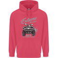 ATV All Terrain Vehicle 4X4 Quad Bike Childrens Kids Hoodie Heliconia