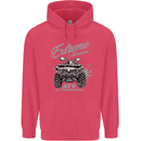 ATV All Terrain Vehicle 4X4 Quad Bike Childrens Kids Hoodie Heliconia