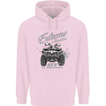 ATV All Terrain Vehicle 4X4 Quad Bike Childrens Kids Hoodie Light Pink