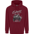 ATV All Terrain Vehicle 4X4 Quad Bike Childrens Kids Hoodie Maroon