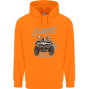 ATV All Terrain Vehicle 4X4 Quad Bike Childrens Kids Hoodie Orange