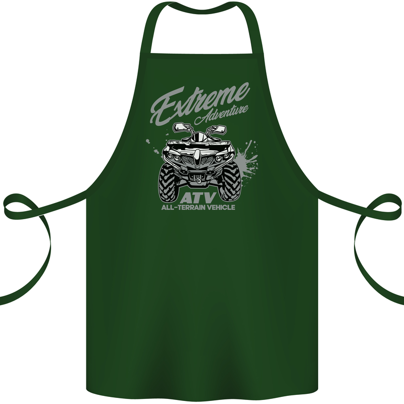 ATV All Terrain Vehicle 4X4 Quad Bike Cotton Apron 100% Organic Forest Green