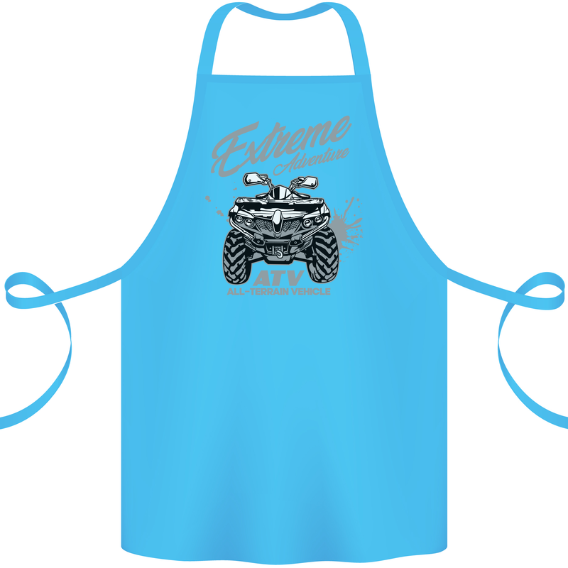 ATV All Terrain Vehicle 4X4 Quad Bike Cotton Apron 100% Organic Turquoise