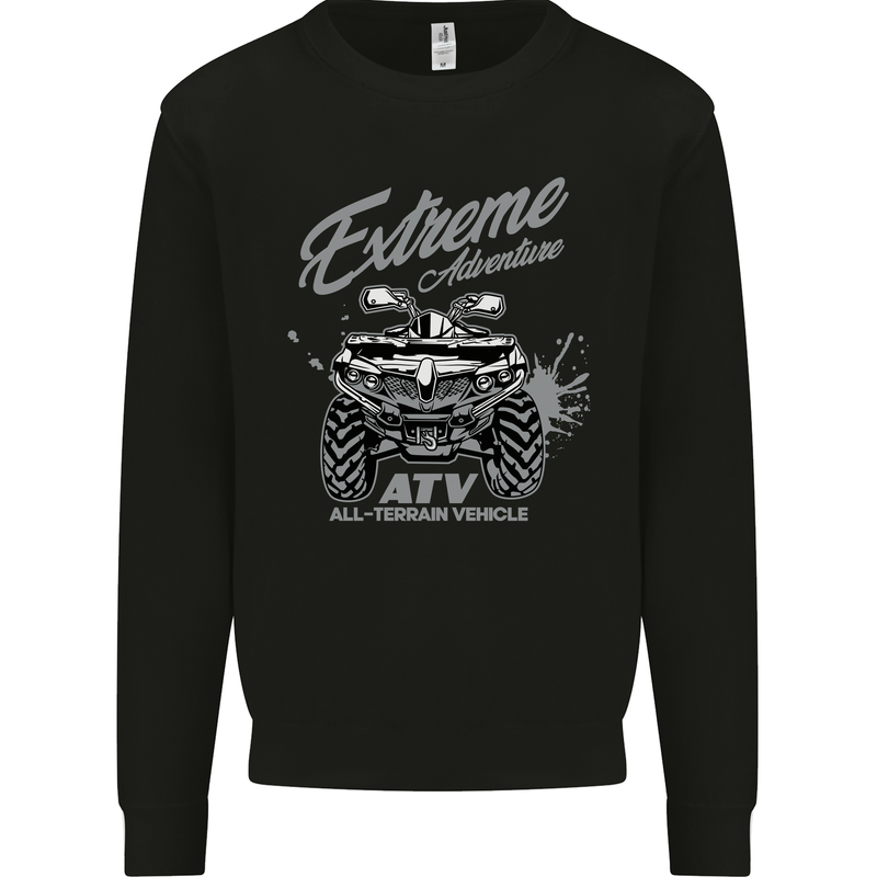 ATV All Terrain Vehicle 4X4 Quad Bike Kids Sweatshirt Jumper Black