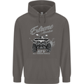 ATV All Terrain Vehicle 4X4 Quad Bike Mens 80% Cotton Hoodie Charcoal