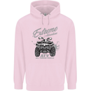 ATV All Terrain Vehicle 4X4 Quad Bike Mens 80% Cotton Hoodie Light Pink