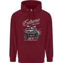ATV All Terrain Vehicle 4X4 Quad Bike Mens 80% Cotton Hoodie Maroon