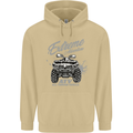 ATV All Terrain Vehicle 4X4 Quad Bike Mens 80% Cotton Hoodie Sand