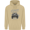 ATV All Terrain Vehicle 4X4 Quad Bike Mens 80% Cotton Hoodie Sand