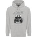 ATV All Terrain Vehicle 4X4 Quad Bike Mens 80% Cotton Hoodie Sports Grey
