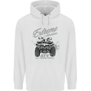 ATV All Terrain Vehicle 4X4 Quad Bike Mens 80% Cotton Hoodie White