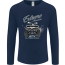 ATV All Terrain Vehicle 4X4 Quad Bike Mens Long Sleeve T-Shirt Navy Blue