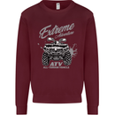 ATV All Terrain Vehicle 4X4 Quad Bike Mens Sweatshirt Jumper Maroon