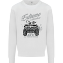 ATV All Terrain Vehicle 4X4 Quad Bike Mens Sweatshirt Jumper White