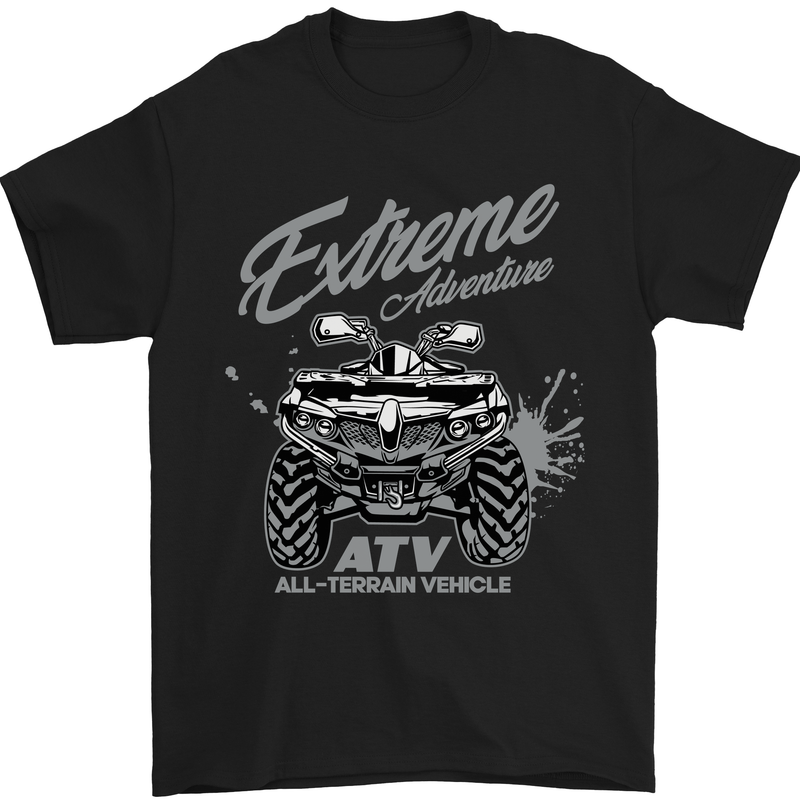 ATV All Terrain Vehicle 4X4 Quad Bike Mens T-Shirt Cotton Gildan Black