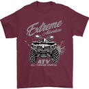 ATV All Terrain Vehicle 4X4 Quad Bike Mens T-Shirt Cotton Gildan Maroon