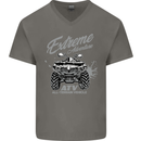 ATV All Terrain Vehicle 4X4 Quad Bike Mens V-Neck Cotton T-Shirt Charcoal