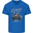 ATV All Terrain Vehicle 4X4 Quad Bike Mens V-Neck Cotton T-Shirt Royal Blue