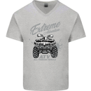 ATV All Terrain Vehicle 4X4 Quad Bike Mens V-Neck Cotton T-Shirt Sports Grey
