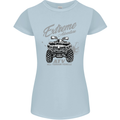 ATV All Terrain Vehicle 4X4 Quad Bike Womens Petite Cut T-Shirt Light Blue