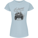 ATV All Terrain Vehicle 4X4 Quad Bike Womens Petite Cut T-Shirt Light Blue