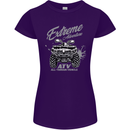 ATV All Terrain Vehicle 4X4 Quad Bike Womens Petite Cut T-Shirt Purple
