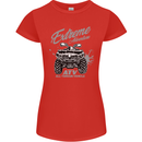 ATV All Terrain Vehicle 4X4 Quad Bike Womens Petite Cut T-Shirt Red
