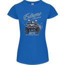 ATV All Terrain Vehicle 4X4 Quad Bike Womens Petite Cut T-Shirt Royal Blue