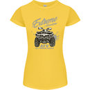 ATV All Terrain Vehicle 4X4 Quad Bike Womens Petite Cut T-Shirt Yellow