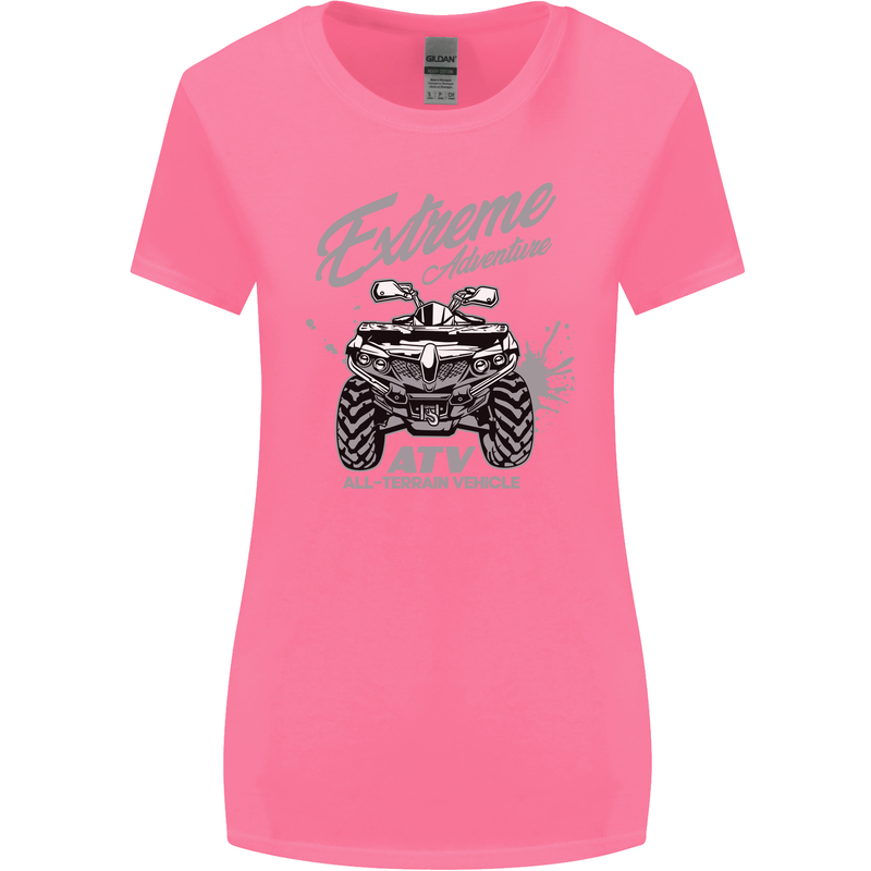 ATV All Terrain Vehicle 4X4 Quad Bike Womens Wider Cut T-Shirt Azalea