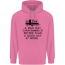 A Bad Day Caravanning Caravan Funny Childrens Kids Hoodie Azalea