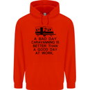 A Bad Day Caravanning Caravan Funny Childrens Kids Hoodie Bright Red
