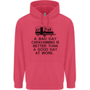 A Bad Day Caravanning Caravan Funny Childrens Kids Hoodie Heliconia