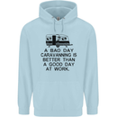 A Bad Day Caravanning Caravan Funny Childrens Kids Hoodie Light Blue