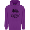 A Bad Day Caravanning Caravan Funny Childrens Kids Hoodie Purple