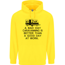 A Bad Day Caravanning Caravan Funny Childrens Kids Hoodie Yellow